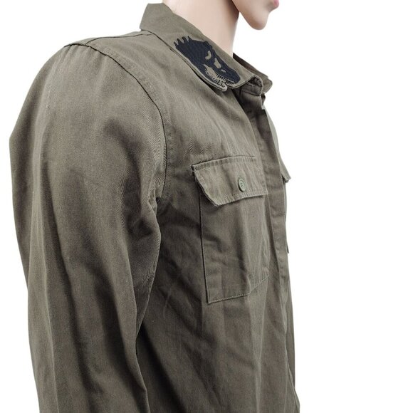 Jurassic Park Olive Green Long Sleeve Shirt By BoxLunch, Women's Medium - Picture 1 of 13
